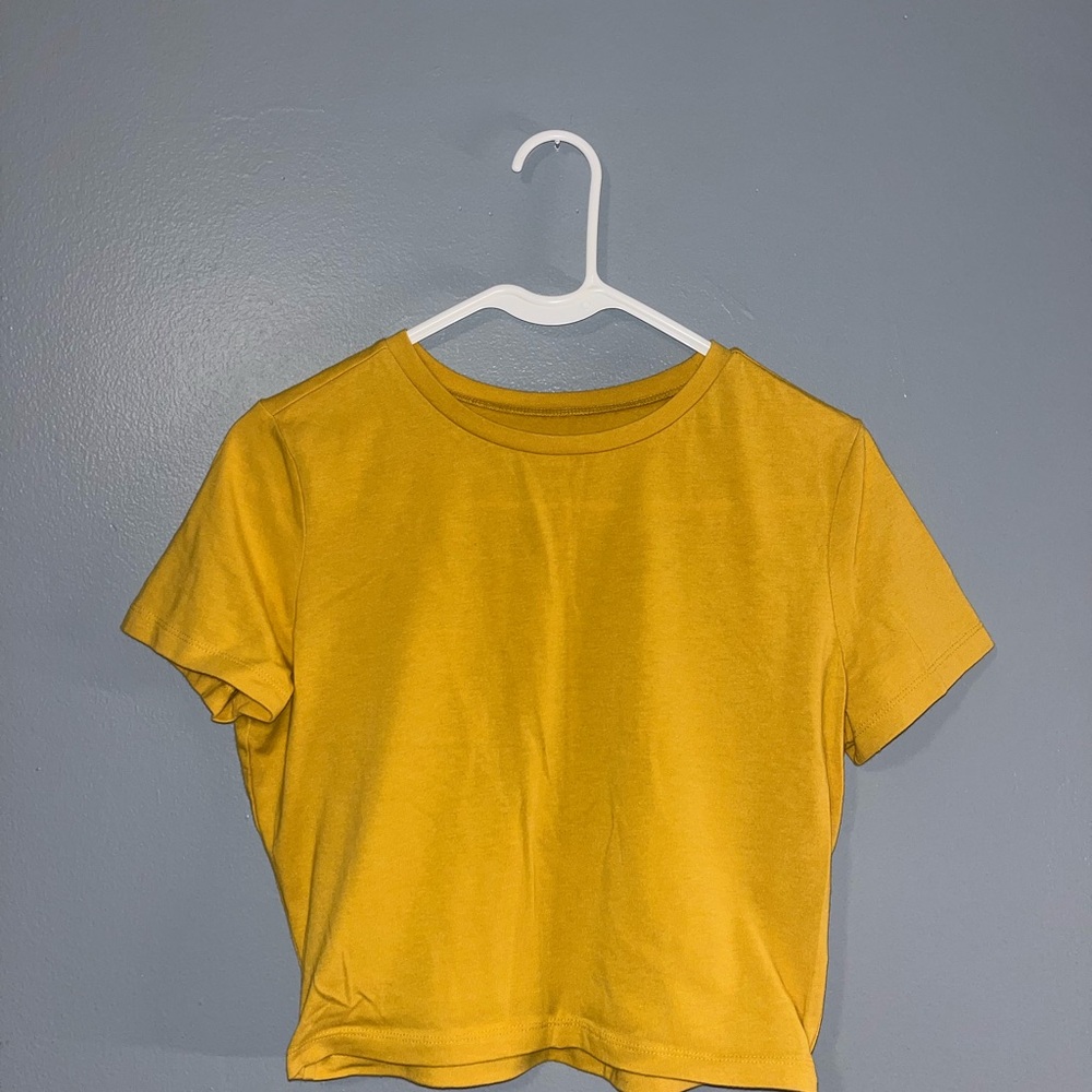Wild Fable Mustard Yellow Crop Top